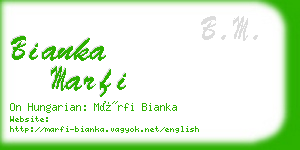 bianka marfi business card
